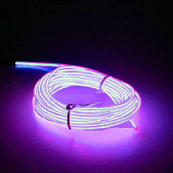Шнур неоновый светящийся 5 м, фиолетовый