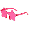 Очки звезды малиновые № 6