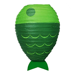 Подвесной фонарик "Рыбка" 24х25 см, зеленый