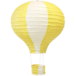 Подвесной фонарик "Воздушный шар" 40 см желтый+белый