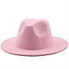 Шляпа Федора фетровая, светло-розовый