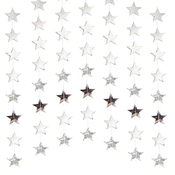 Гирлянда "Звезды" металлик 10 см х 4 м, серебро