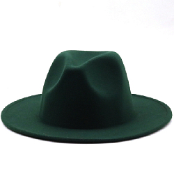 Шляпа Федора фетровая, темно-зеленый