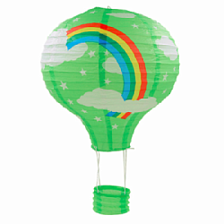 Подвесной фонарик "Воздушный шар Радуга" 40 см, светло-зеленый