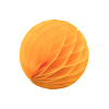 Бумажное украшение шар 8 см светло-оранжевый