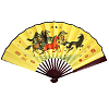 Веер для танцев 33х60см с рисунком, №9