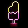 Светильник неоновый на подставке "Эскимо" 30 х 12 см от батареек, розовый+желтый