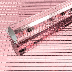 Лента самоклеящаяся зеркальная мозаика 30х30см 5х5мм, розовый