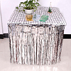 Юбка фольгированная для стола 2,75 см х 75 см, металлик серебро