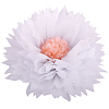 Бумажный цветок 50 см белый+персиковый