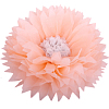 Бумажный цветок 50 см персиковый+белый