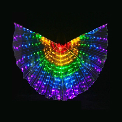 Крылья для танцев светящиеся 145см х 4м, цветной