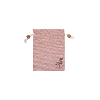 Мешочек из искусственного льна с орнаментом 8х10 см, нежно-розовый